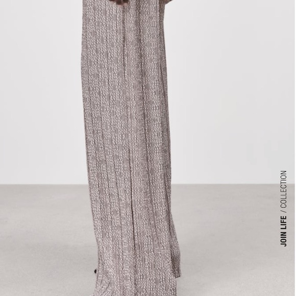 ZARA 2pcs Pleated Jacquard Top + Pants Coord Set BNWT - Picture 5 of 7